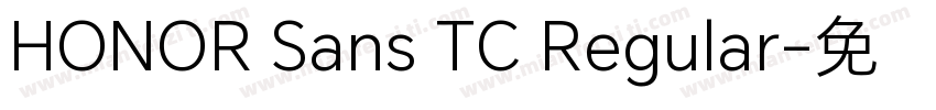 HONOR Sans TC Regular字体转换